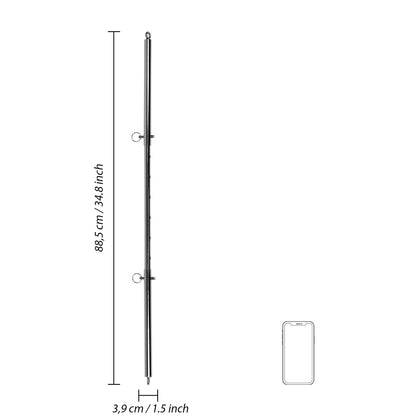 Ouch Adjustable Spreader Bar 88.5cm Silver - Customizable Width Rings Metal BDSM