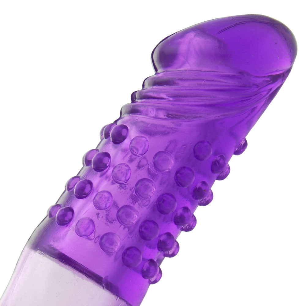 Silicone Penis Extension 6.5" Purple - 3" Extra Length Nodules Devotion