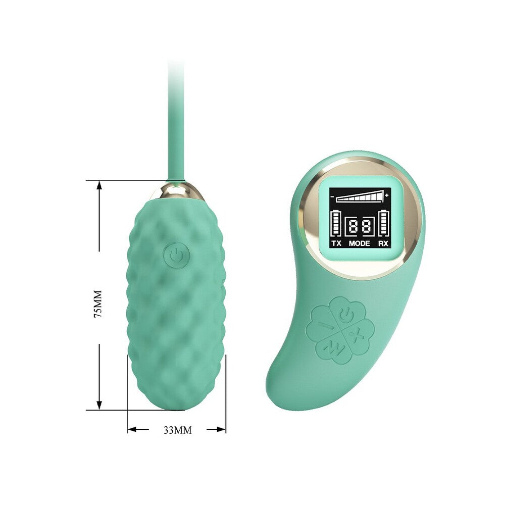 Pretty Love Vivan Remote Control Egg Vibrator Green - 10 Patterns 9 Speeds USB