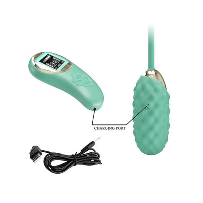 Pretty Love Vivan Remote Control Egg Vibrator Green - 10 Patterns 9 Speeds USB