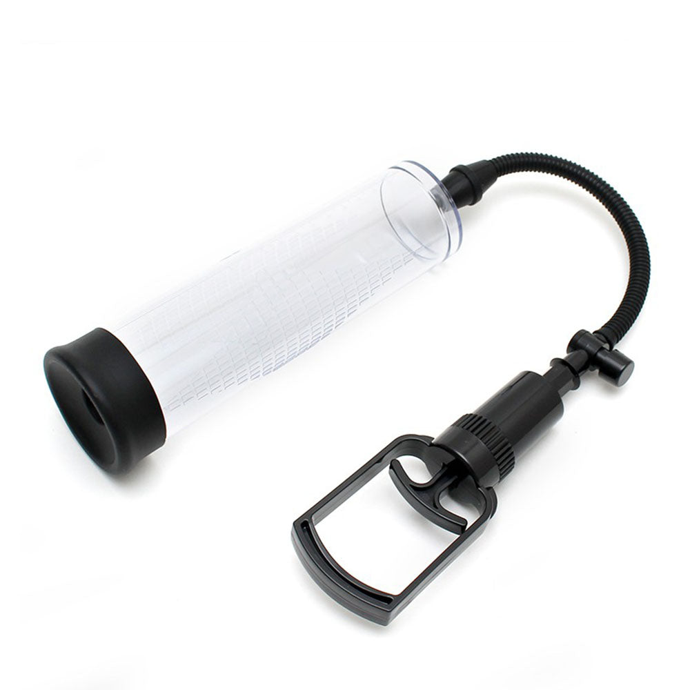 Rimba PPump PP01 Manual Penis Enlargement System 8.5" Clear - Pull Rod Waterproof Pressure Release Elephant Ring