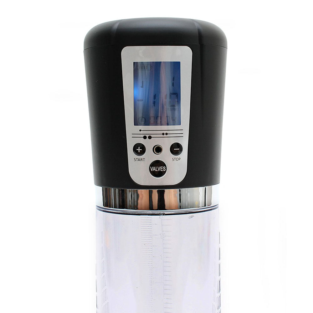 Rimba PPump PP04 Electronic Penis Enlargement System 12" Clear - 4 Suction LCD USB Elephant Ring