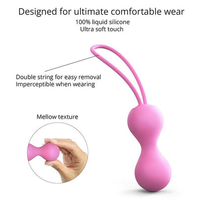 Love To Love Joia Kegel Balls 8cm Pink - 100% Liquid Silicone Imperceptible
