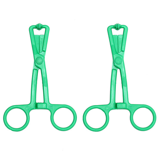 Green Scissor Nipple Clamps With 14" Chain - Emerald Devotion