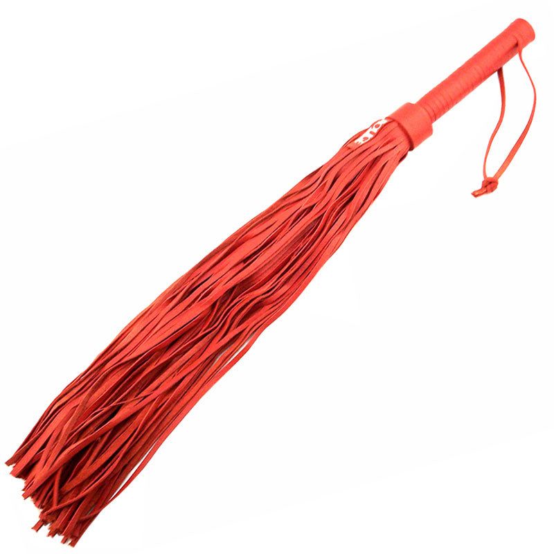 Rouge Large Red Leather Flogger 27" - Root Power