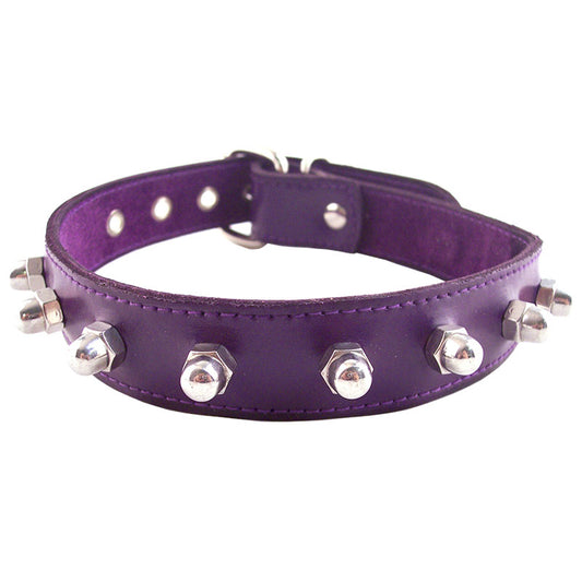 Rouge Purple Nut Collar 19" - Crown Studded