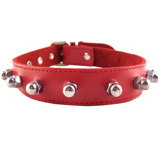 Rouge Red Nut Collar 19" - Root Studded