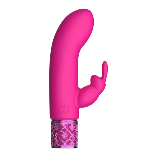 Royal Gems Dazzling Rabbit Bullet 4.5" - Mini Pink Rechargeable Bunny
