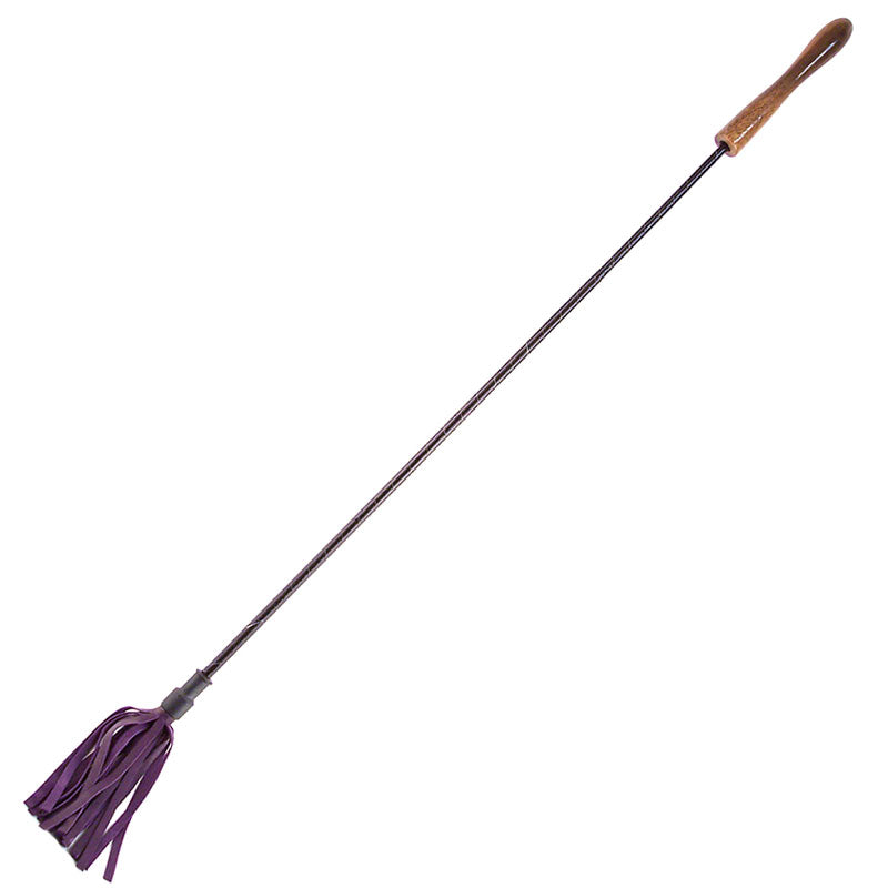 Rouge Wooden Handle Riding Crop Purple 27" - Crown Artisan Crop