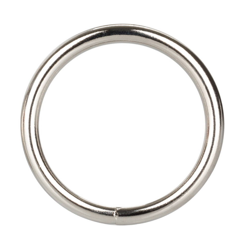 Large Silver Cock Ring 2" - Metal Erection Stamina Enhancer