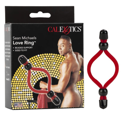 Sean Michaels Love Ring Red - Fully Adjustable Toggle Beads Latex Stretchy