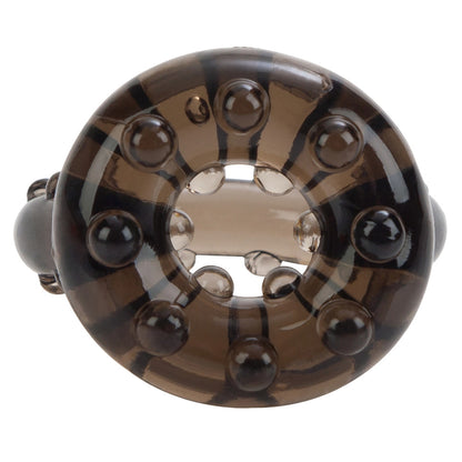 All Star Enhancer Ring 2" Black - Textured Pleasure Nubs Stretchy TPE Phthalate-Free