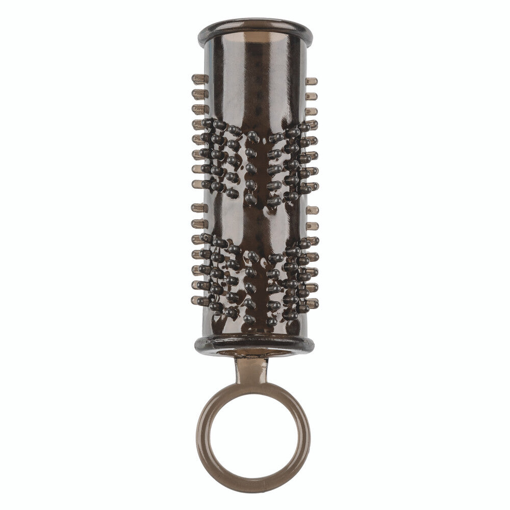 Girth and Length Pleasure Enhancer Grey - Stretchy TPE Phthalate-Free Scrotum Strap Open-End