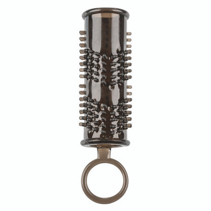 Girth and Length Pleasure Enhancer Grey - Stretchy TPE Phthalate-Free Scrotum Strap Open-End