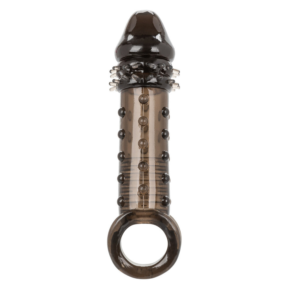 Ultimate Stud Extender 6.5" Grey - Adds 2 Inches Studded Texture Scrotum Strap TPE