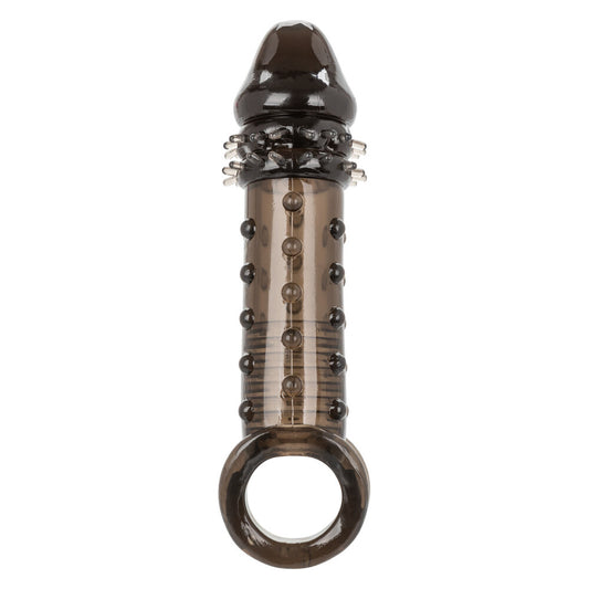Ultimate Stud Extender 6.5" Grey - Adds 2 Inches Studded Texture Scrotum Strap TPE