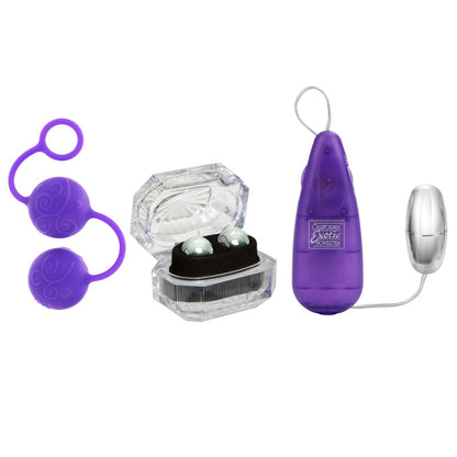 Her Kegel Kit Purple - Multi-Speed Stimulator Silicone Steel Balls Set