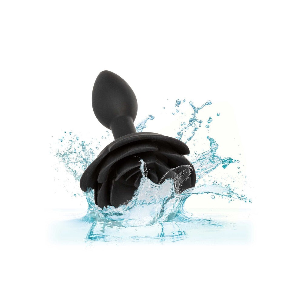 CalExotics Forbidden Small Rose Anal Plug 3 Inches Black - Petite Devotion