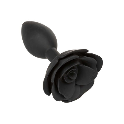 CalExotics Forbidden Large Rose Anal Plug 4 Inches Black - Elegant Devotion