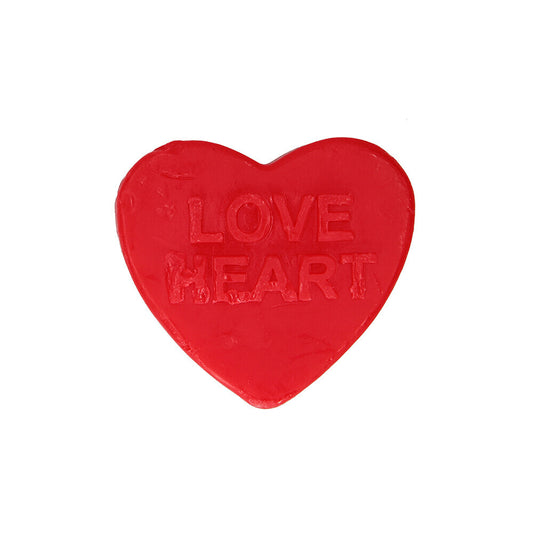 Love Heart Rose Scented Soap Bar Red - Romantic Heart-Shaped Cleansing Bar
