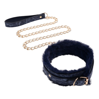Sportsheets Cougar Fur Collar & Leash - Luxury Control Set