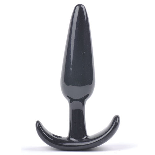 Small Tapered Black Anal Plug 4.7" - Beginner-Friendly Flared Base