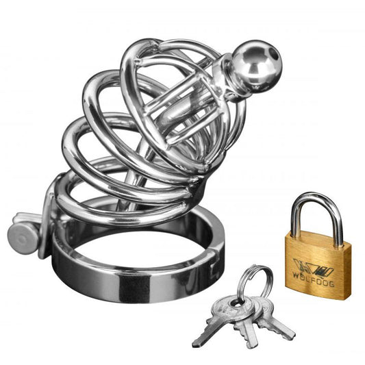 Asylum 4 Ring Locking Chastity Cage 4" - Compact Compliance