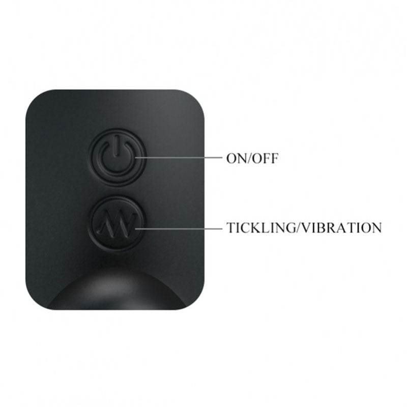 Mr Play Prostate Massager 5" Black - 7 Vibration 4 Tickling Remote USB Waterproof