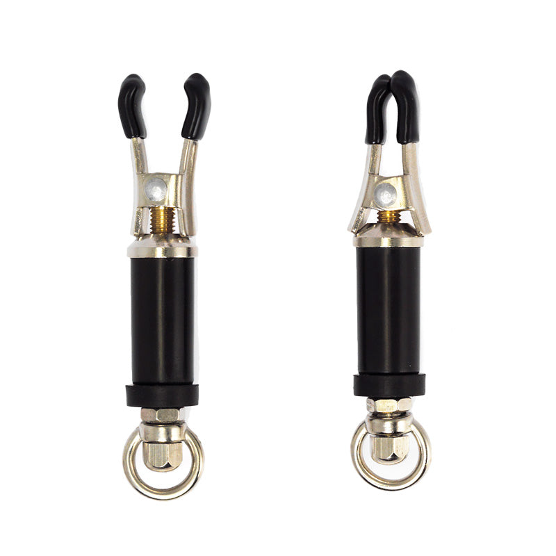 Black Adjustable Nipple Clamps 3" - Midnight Devotion